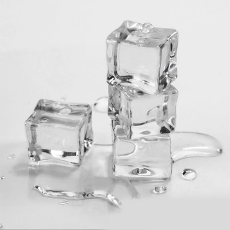 Artificial Acrylic Ice Cubes, Square Shape, Photography Props, High Quality, Hot , 10Pcs, 20mm, 25mm, 30mm