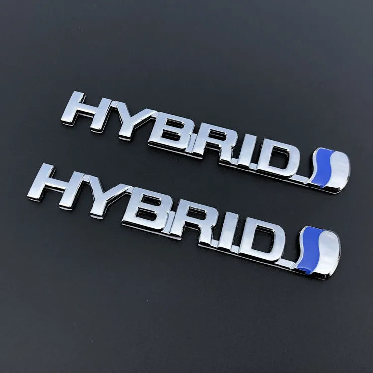 

1 Pcs Car 3D Metal HYBRID Emblem Car Stickers Body Trunk Badge Decor Decal For Toyota Prius Camry Crown Auris Rav4s Car Styling