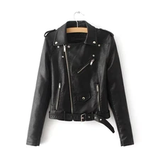 Зимние женский, черный кожаная куртка Повседневное, женская спортивная одежда, женская спортивная одежда, базовые куртки, пальто, женская куртка для езды на мотоцикле, для девочек, большой размер 3XL