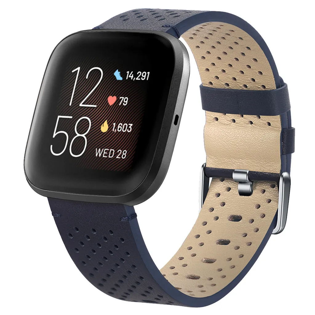Кожаный ремешок на запястье для Fitbit Versa 2, ремешок для умных часов, роскошный ремешок для мужчин, ремешок для наручных часов, спортивный браслет для женщин и мужчин, браслет Correa, 19Nov
