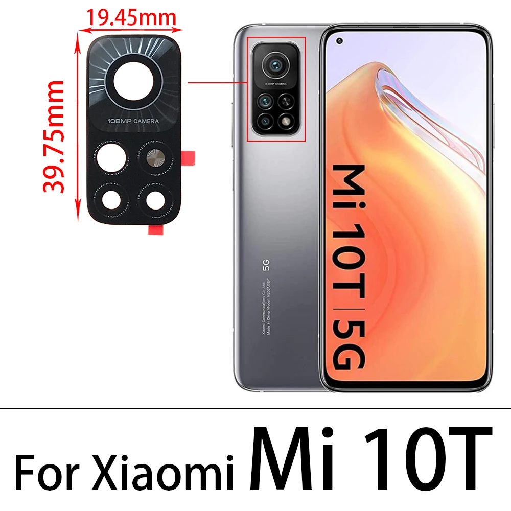 Стеклянный объектив для задней камеры Xiaomi Redmi Note 8 8T 9S 7 Pro Max 9 9A 9C 2 шт. с наклейкой Mi