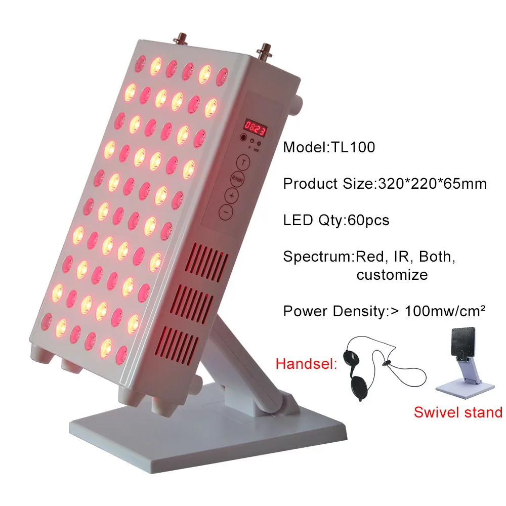 Красный рядом с инфракрасным светодиодный светильник терапия 660nm 850nm TL100 обратный отсчет времени дисплей для анти-старения и боли