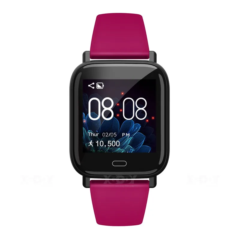 Wine Red XGODY G20 смарт-Браслет фитнес-браслет кровяное давление пульсометр сна Bluetooth спортивные водонепроницаемые умные часы Smartband - Цвет: Wine Red