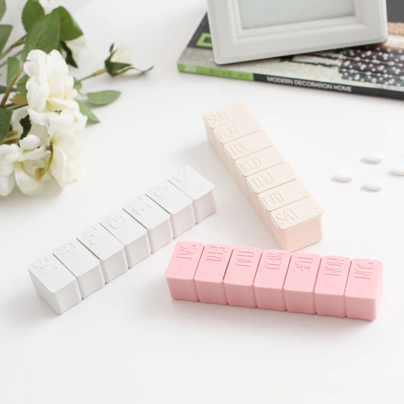 

2PCS 7 Days Weekly Tablet Pill Medicine Box Holder Storage Organizer Container Travel Case Pill Box Splitters Pill Organizer