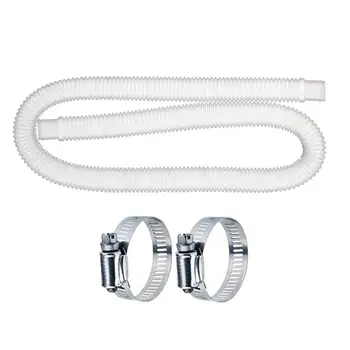

1 Set 1.25'' Replacement Hose with 2 Clamps for Above Ground Pool Durable