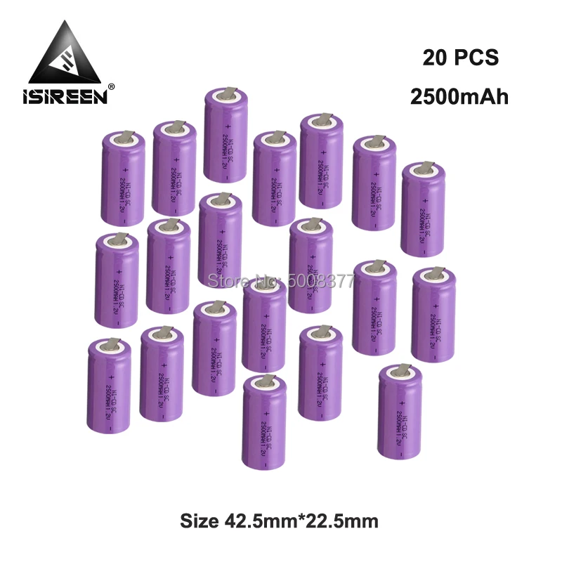 SC Ni-CD 2500mAh 1,2 V Аккумуляторные батареи DIY электрические аккумуляторные батареи Subc Ni аккумулятор CD электронные игрушки светодиодный свет