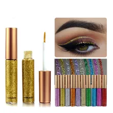 Горячая Распродажа, белые золотые блестящие тени для век, легко носить, водонепроницаемые, жидкие, долговечная блестящая подводка для глаз, красота, подводка для глаз, макияж