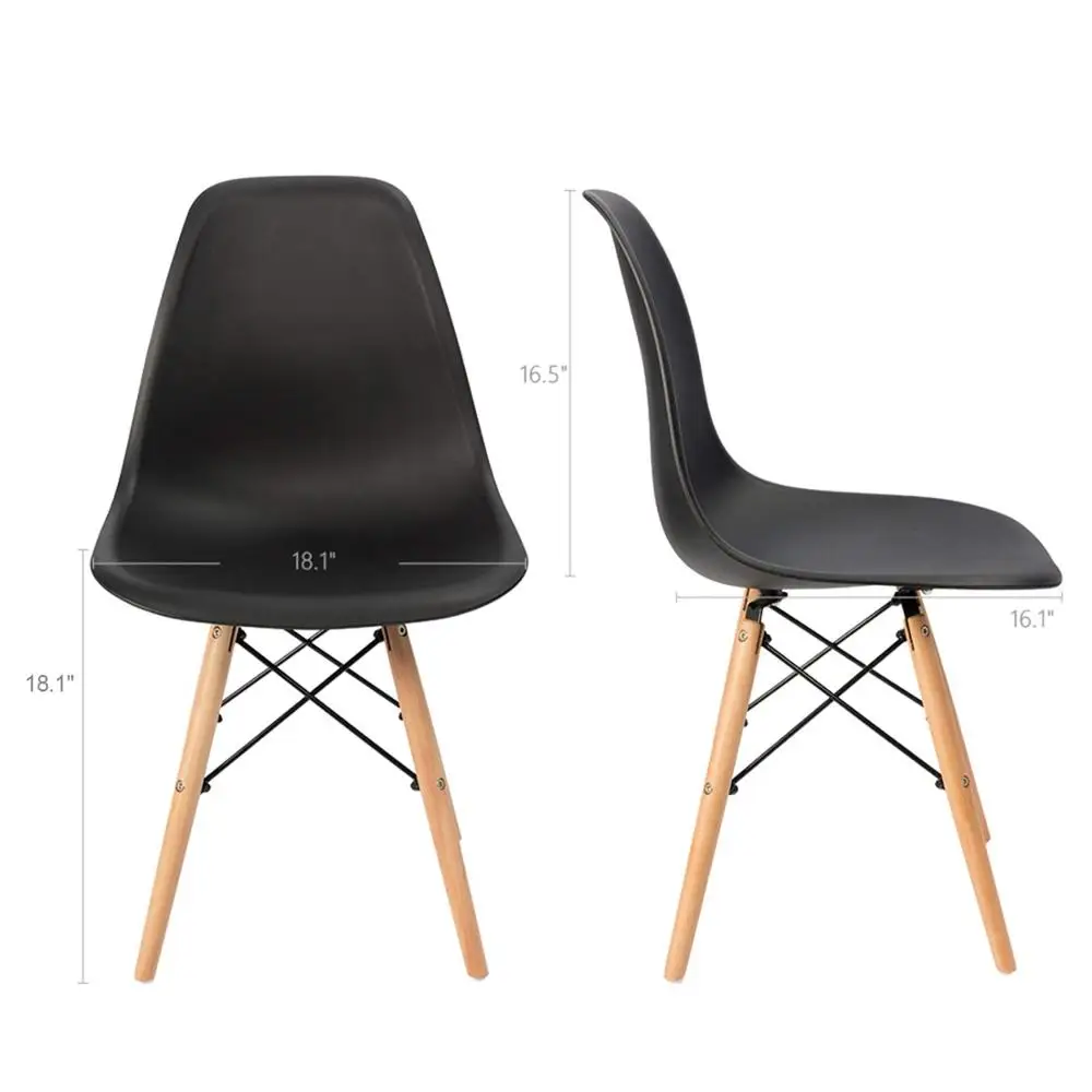 Современный обеденный стул среднего возраста современный стул, корпус гостиной пластиковый стул для кухни, столовой, спальни, стулья для гостиной 4 шт