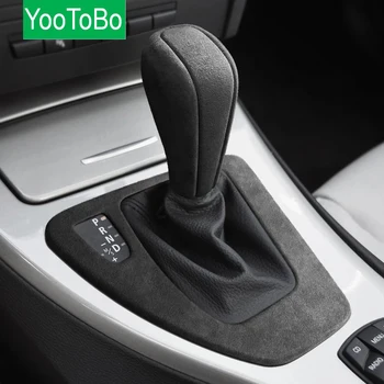

Alcantara Gear Shift Handle Sleeve Button Covers Stickers For BMW E90 E92 E93 2005-2012 Auto Interior Accessories Styling