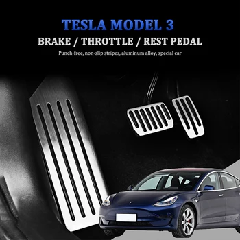 

Car Interior Rest Pedals Fuel Gas Brake Pedal Cover For Tesla Model 3 Accessories Car Styling