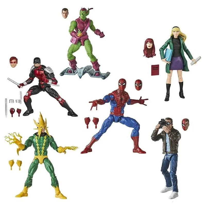 Набор в стиле ретро Человек-паук Spot Marvel Legends Зеленая магия Гвен Питт Паркер