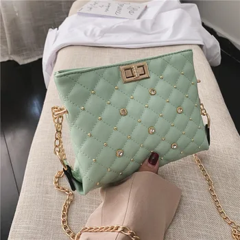 

Shangxin Baggage Girl 2019 Korean Version Fashion Baitao Slant Baggage Chic Chain Baggage One Shoulder Baggage Moisture