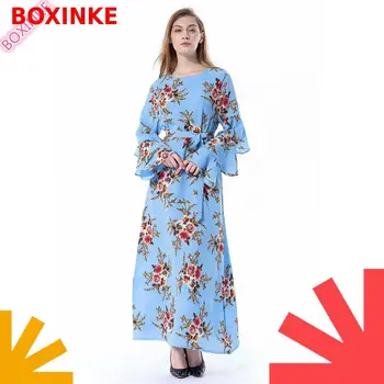 

2019 Vestido De Festa Plus Size Robe Sale Print Full Dress Big Muslim Arabia, Middle East Dubai Saudi Malaysia Ladies Long Gown