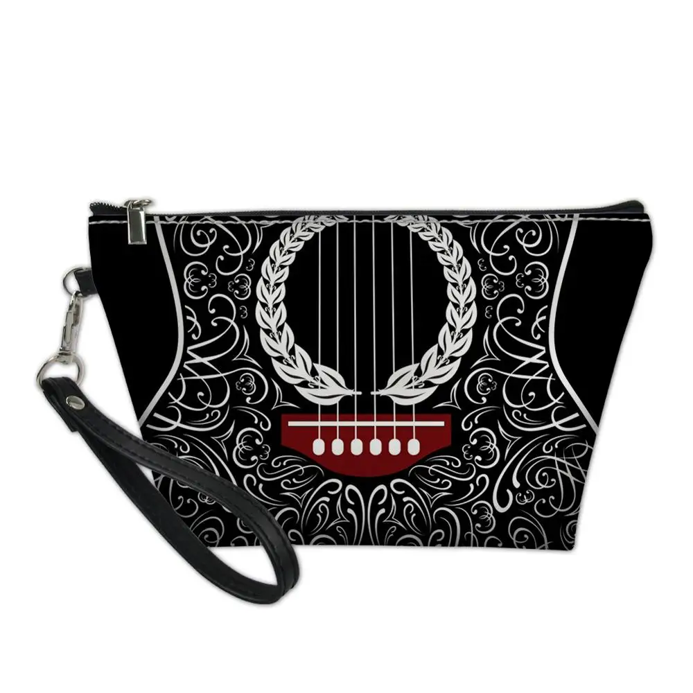 Косметички из искусственной кожи Trousse Maquillage femme сумка для макияжа сделай сам на заказ черная Акустическая гитара печать портативные дорожные аксессуары