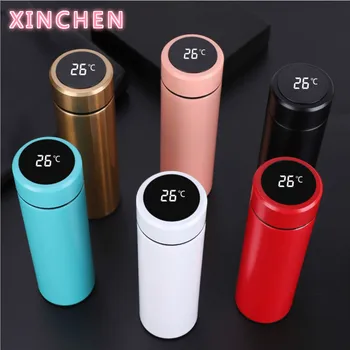 

XINCHEN 500ML Thermos bottle Vacuum Flasks Temperature Display Stainless Steel Travel Coffee Mug Tea Milk Mug Thermo cup