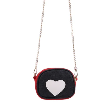 

Cute Heart-shaped Handbag Simple Fashion Shoulder Casual Diagonal Handbag Chain Zipper Safety Wallet