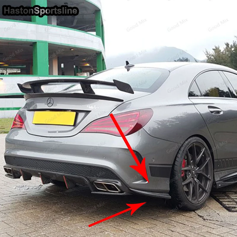 Разветвитель для заднего бампера Mercedes Benz CLA W117 CLA250 CLA260 CLA45 AMG 2013 ~ 2016|bumper splitter|splitter