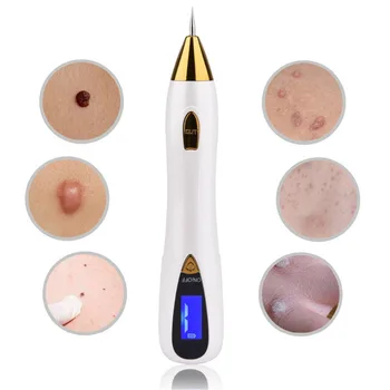 

New Face Makeup Tools Freckle Moles Removal Laser USB Pen LCD Display Sweep Mole Dark Spot Remover Machine Charged Dot Mole Pen