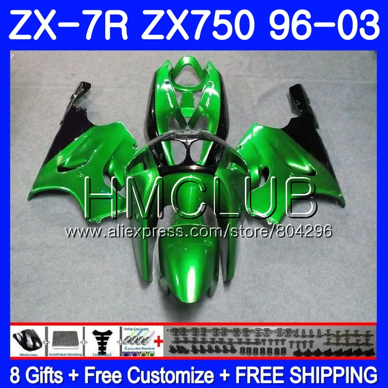 Средства ухода за кожей для KAWASAKI NINJA ZX750 ZX 7R 1997 1998 2003 11JK. 12 ZX 7 R 750 CC ZX-7R ZX7R 96 97 98 99 00 01 02 03 жемчуг зеленый обтекатель - Цвет: No. 1