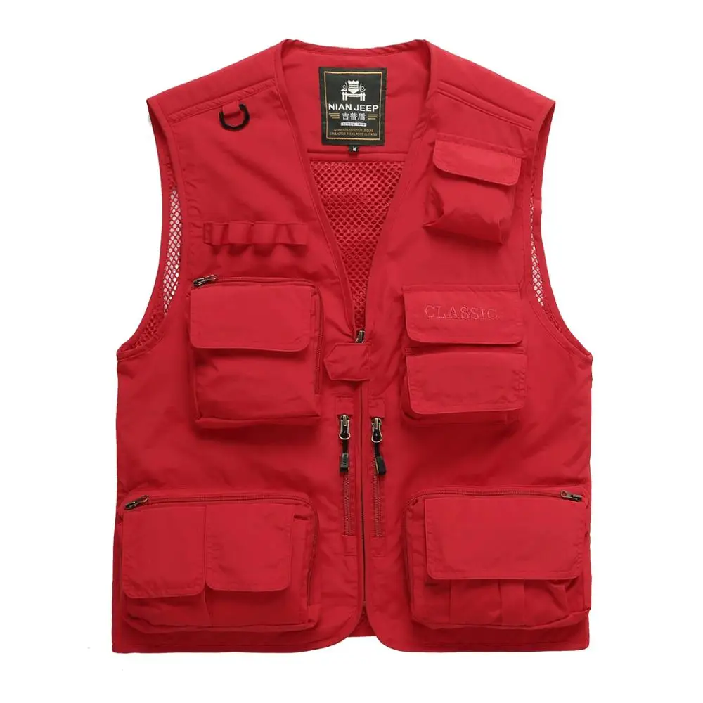 

Outdoor Men's Tactical Fishing Vest jacket manJacket Multi Pockets Sleeveless travel vest plus size 3XL 4XL 5XL 6XL 7XL
