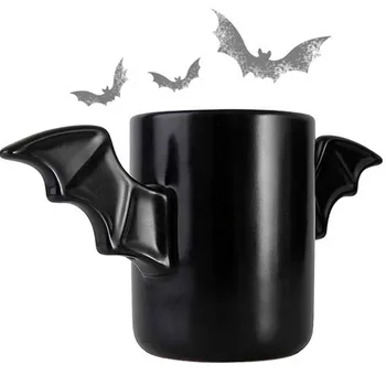 

Creative Bat Wings Mug Porcelain Coffee Milk Juice Water Cups Thermos Bottle Funny Mugs Creative Man Halloween Christmas Gifts