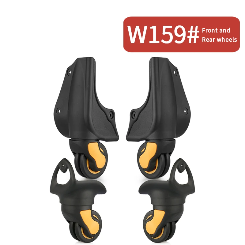 W159(4 Wheels)Black Сменный пароль, чемодан, шкив, аксессуары для багажа, универсальный ремонт колес, посадочные аксессуары для шасси, чемодан, ролики - Цвет: W159(4 Wheels)Black