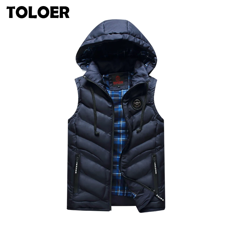 Мужской теплый жилет модная куртка без рукавов 2019 зимний классический мужской