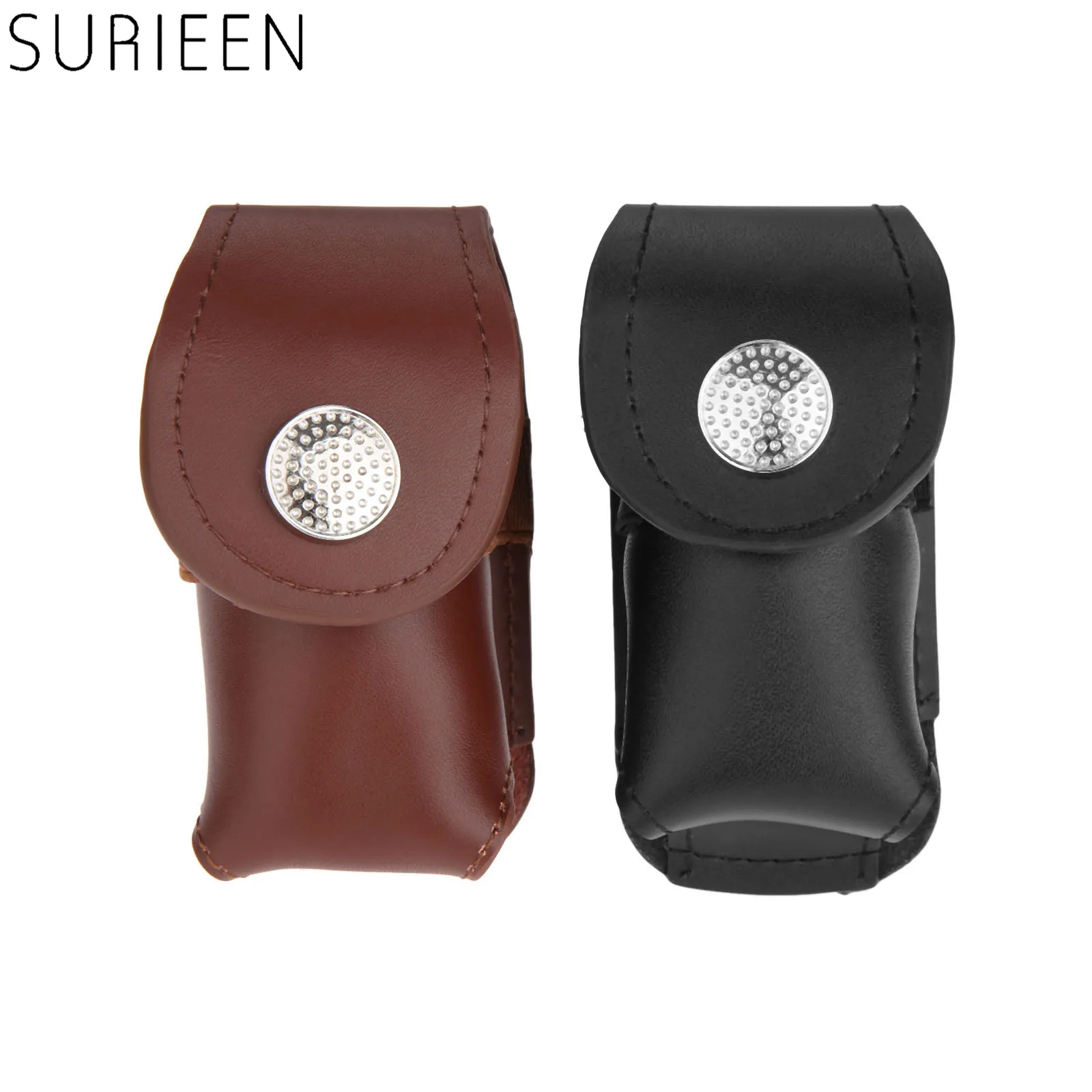 Портативный кожаный мини зажим на ремень сумка для мяча гольфа тройники и