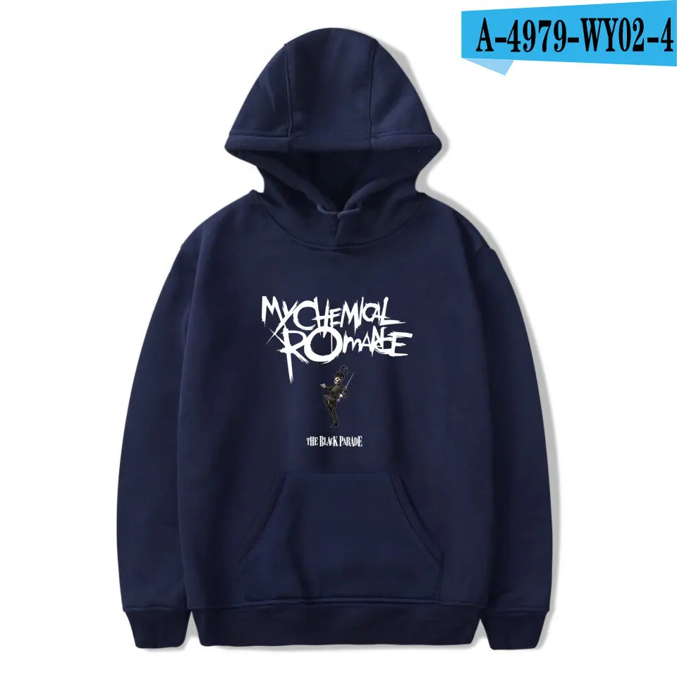В европейском и американском стиле My Chemical Romance MY Chemical Romance толстовка с капюшоном и круглым вырезом, Зимняя Мужская и Женская толстовка с капюшоном - Цвет: Dark Blue B