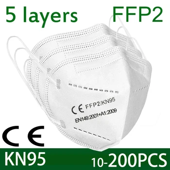 

100PCS FFP2 mask KN95 face masks facial maske protect mask ffp2mask dust mouth mask PM2.5 95% filtration mascarillas tapabocas