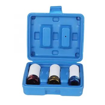 

3pcs Lug Nut Impact Socket Pneumatic Tire Wrench Sleeve Thin Wall Wheel Protector Steel Lug Nut Sleeve Car Repair Tools