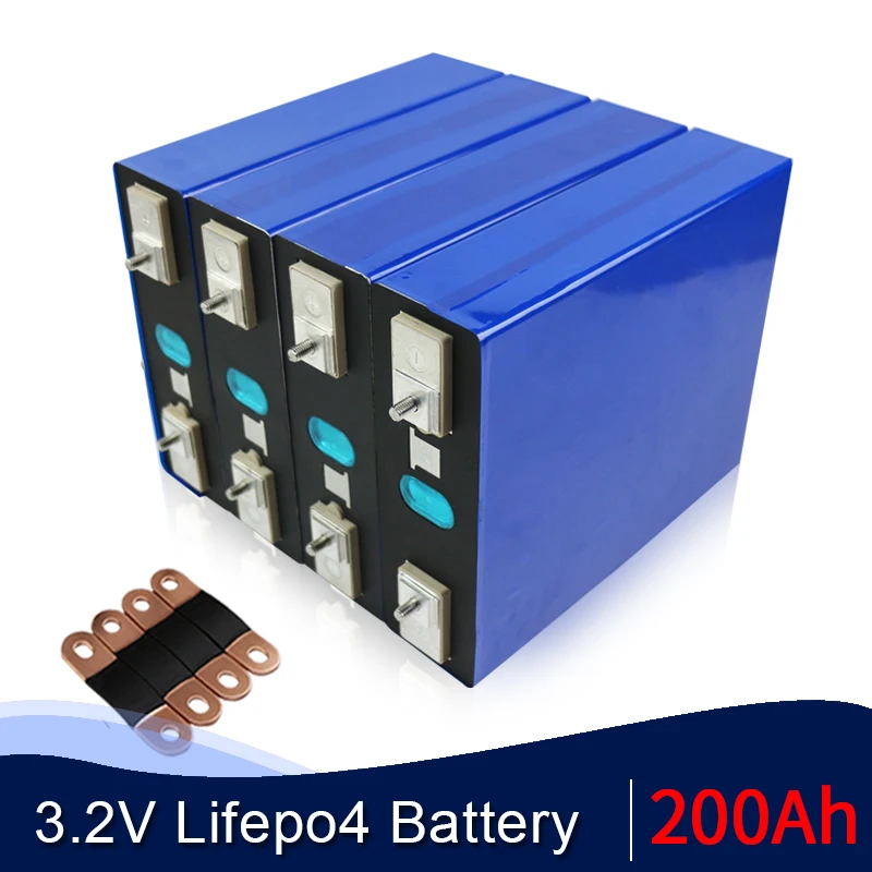 OYE Grade A 4PCS 3.2V 200Ah lifepo4 Battery Pack Brand New 12V200AH Cell Lithium Iron Phosphate Solar Cell Pack EU US Tax Free