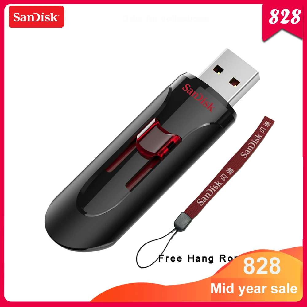 

100% Original SanDisk USB Stick CZ600 USB 3.0 Flash Drive 32GB Pen Drive 16GB 64GB 128GB USB 3.0 Memory Stick pendrive