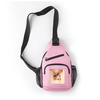 

Cool Singer Ariana Grande canvas Waist Bags with zipper Harajuku New Stylish Cross-shoulder pocket small Idol mobile phone bag