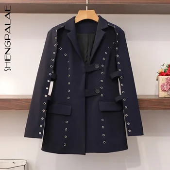 

SHENGPALAE 2020 Fashion Autumn Women Blazers And Jackets Work Office Lady Slim Business Suit Open Sleeve Jacket Coat ZA551301