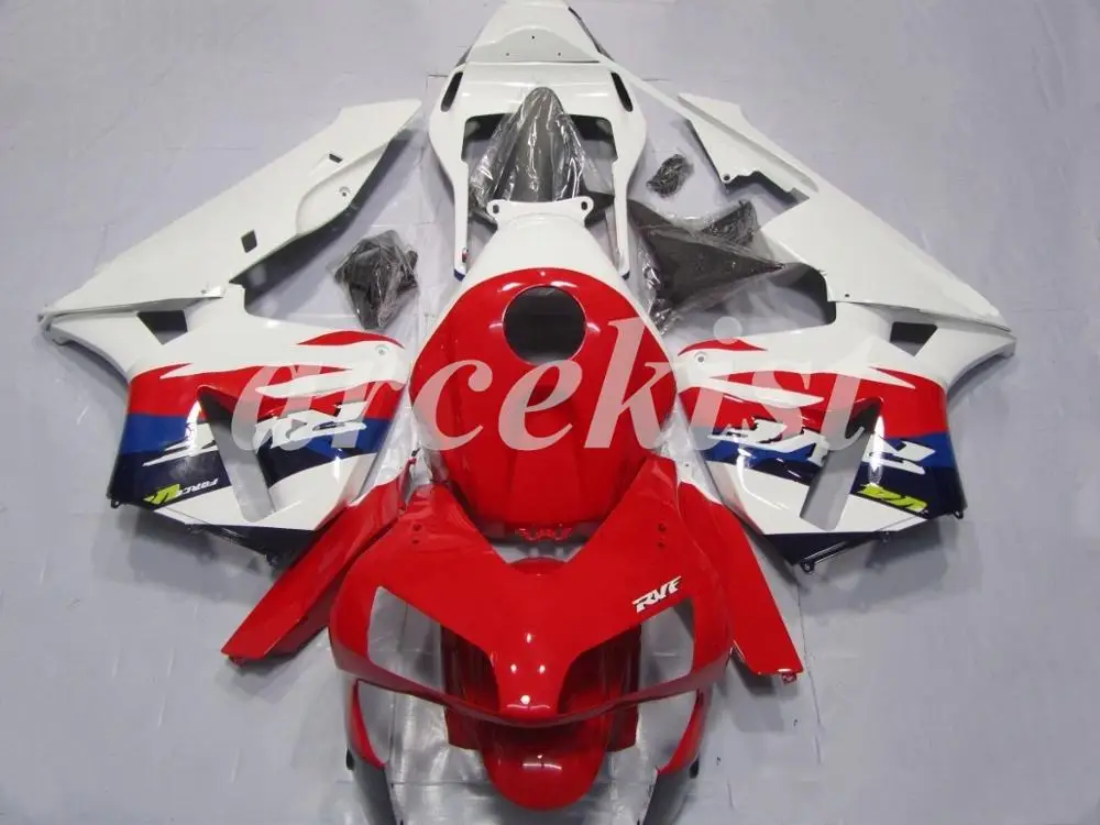 Литье под давлением ABS мотоцикл полный обтекатель комплект подходит для CBR600RR F5 2004 2003 Пользовательские красный белый