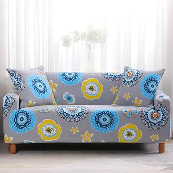 

Sofa Cover for Living Room L Shape Corner Armchair Cover Stretch Slipcover Reactive printing dyeing polyester stretch cover