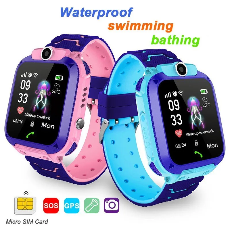 Children GPS Tracker Watch Camera Waterproof IOS Android Multifunction Digital Wristwatch Kids Smart Clock TD27 afbeelding