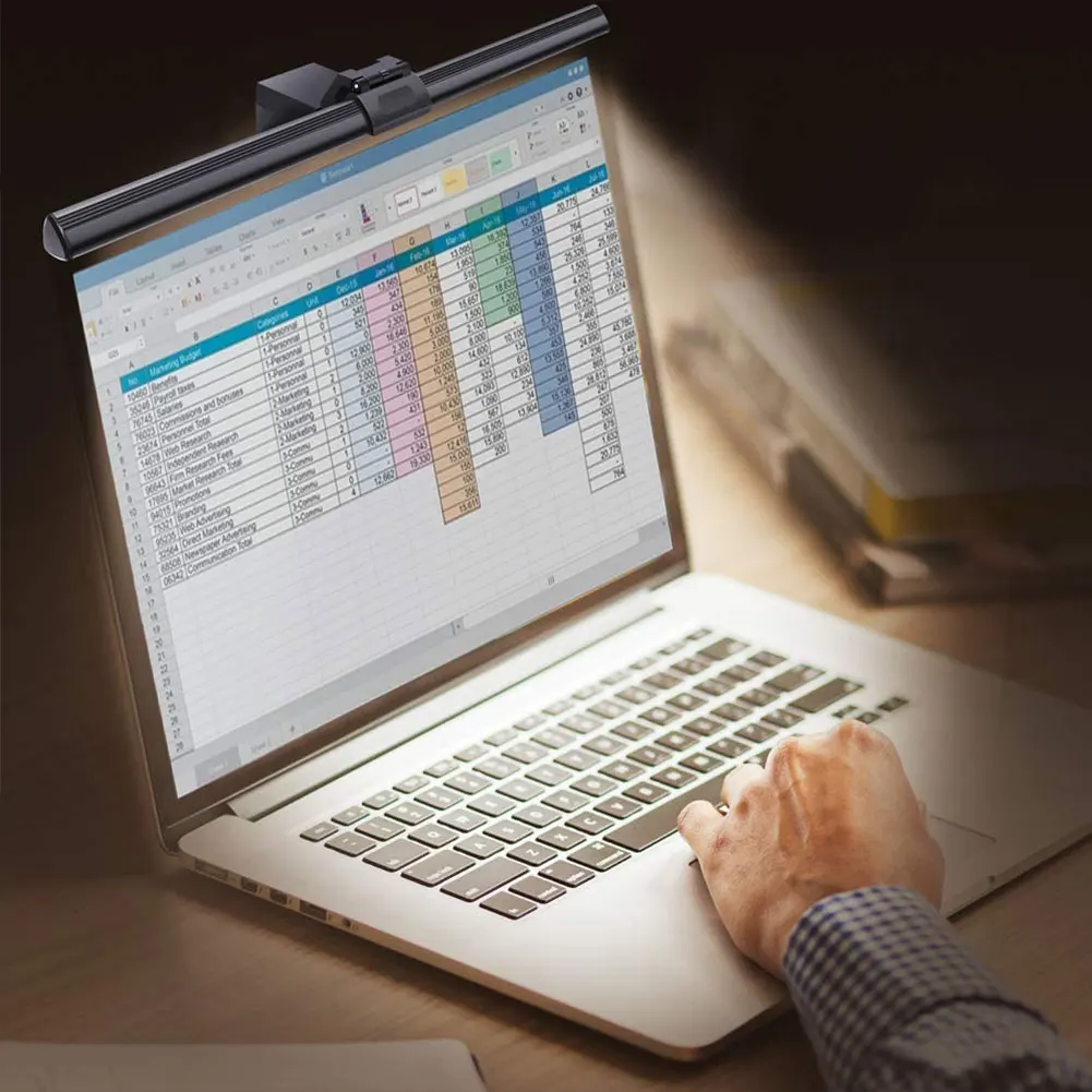  USB Powered Desk Lamp Non Flickering Aluminum Computer Screen Adjustable Durable Monitor Reading Of