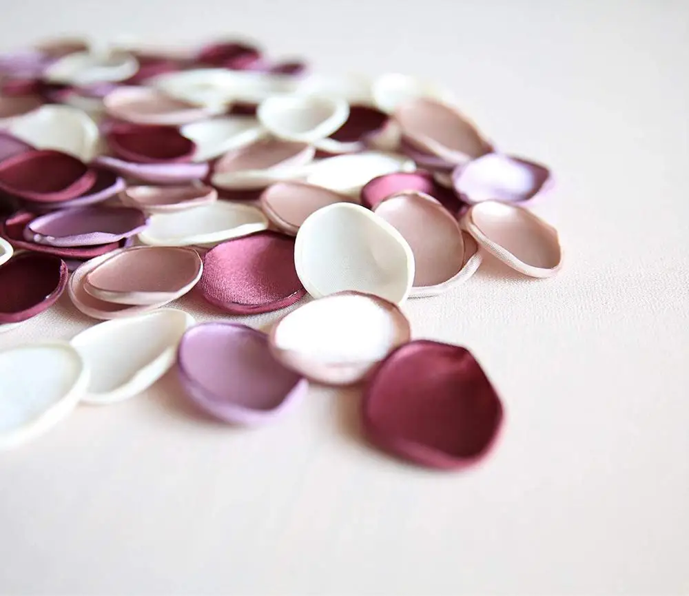 Artificial Rose Petals 100 pieces /bag Artificial Silk Rose Petals Satin Petals Silk For Weddings Handmade Soft Satin Rose