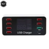 USB Charger Station Quick Charger 3.0 Smart LED Digital display 40W 8-port Multi USB Type C PD Charger Fast Charging Station HUB ► Photo 3/6