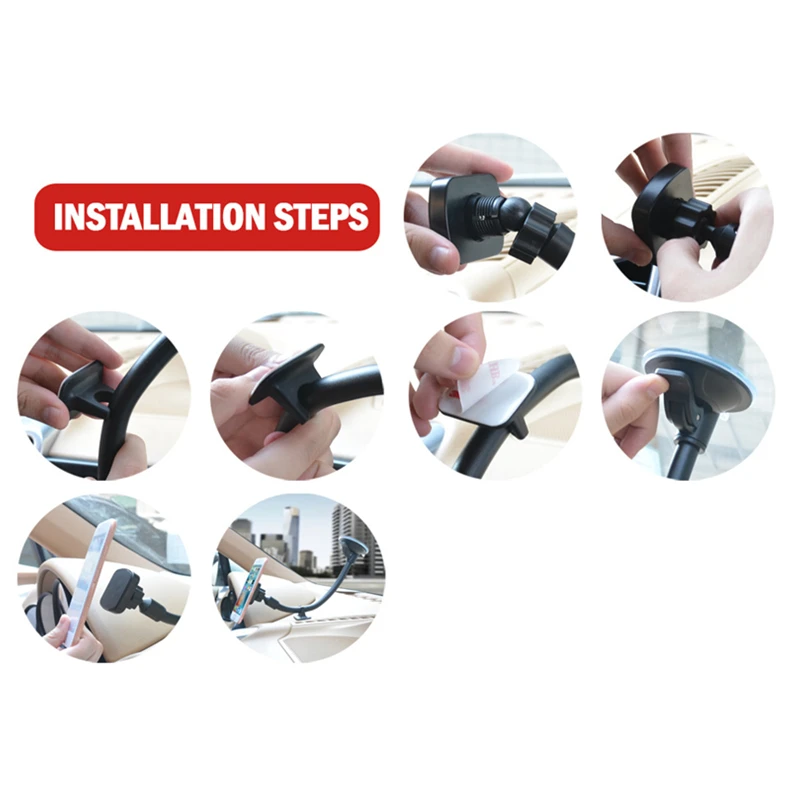 

New Arrival Car Bracket Suction Cup Backing Long Pole Magnetic Bracket Car Universal Navigation Mobile Phone Bracket For Car