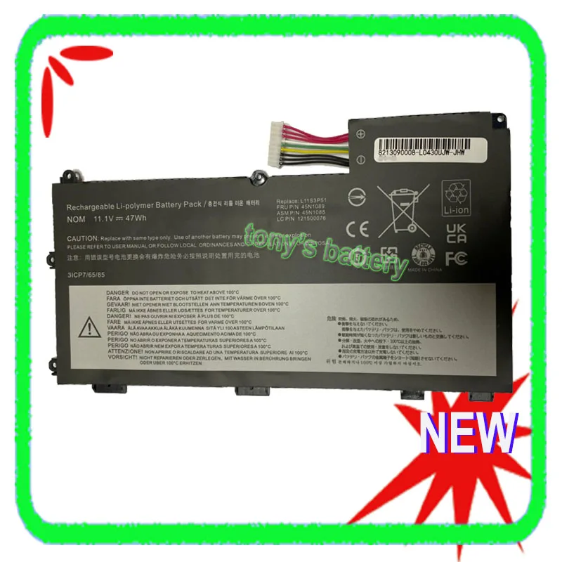 

Новый аккумулятор L11N3P51 L11S3P51 для Lenovo ThinkPad T430U 45N1090 45N1088 45N1089 45N1091 121500077