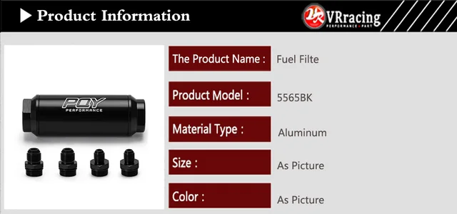 UNIVERSAL SILVER ALUMINUM IN LINE INLINE FUEL OIL FILTER AN6 AN8 AN10 100 Micron - Foto 8