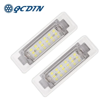 

QCDIN for Mercedes Benz LED Canbus Car License Plate Lights 18 SMD 6000K White for Benz C-Class W210 E-Class W202