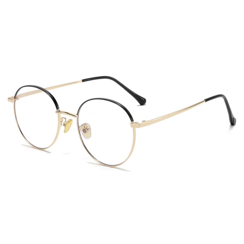 Owalne okulary korekcyjne z antyrefleksem – delikatne, metalowe cienkie ramki 7 Okrągłe delikatne okulary z antyrefleksem dla krótkowzroczności Mężczyźni Kobiety Metalowe cienkie ramki 5