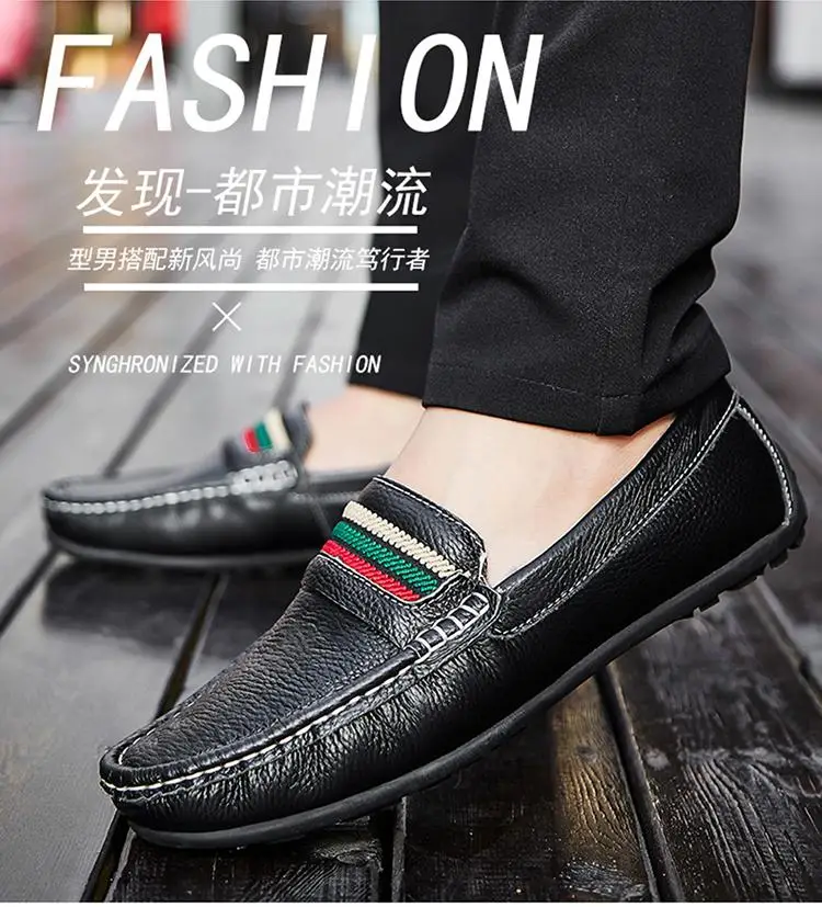 Men Loafers Shoes Genuine Leather Winter Fur Casual Male Boat Shoes Plush Party Shoes Slip On Driving Shoes Large Size 38-47