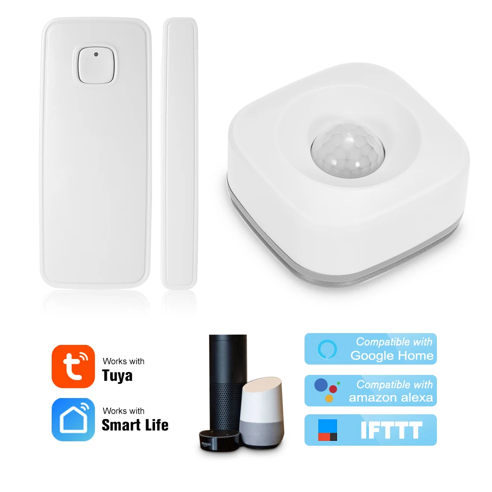 Wi Fi PIR датчик движения Охранная сигнализация и wifi для двери приложение управление