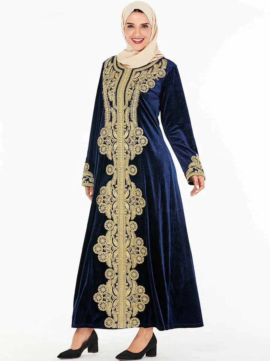 Элегантное мусульманское хиджаб платье размера плюс, женское арабское платье из Дубаи с длинным рукавом, абайя, кимоно, Турецкая мусульманская одежда Jubah 4XL