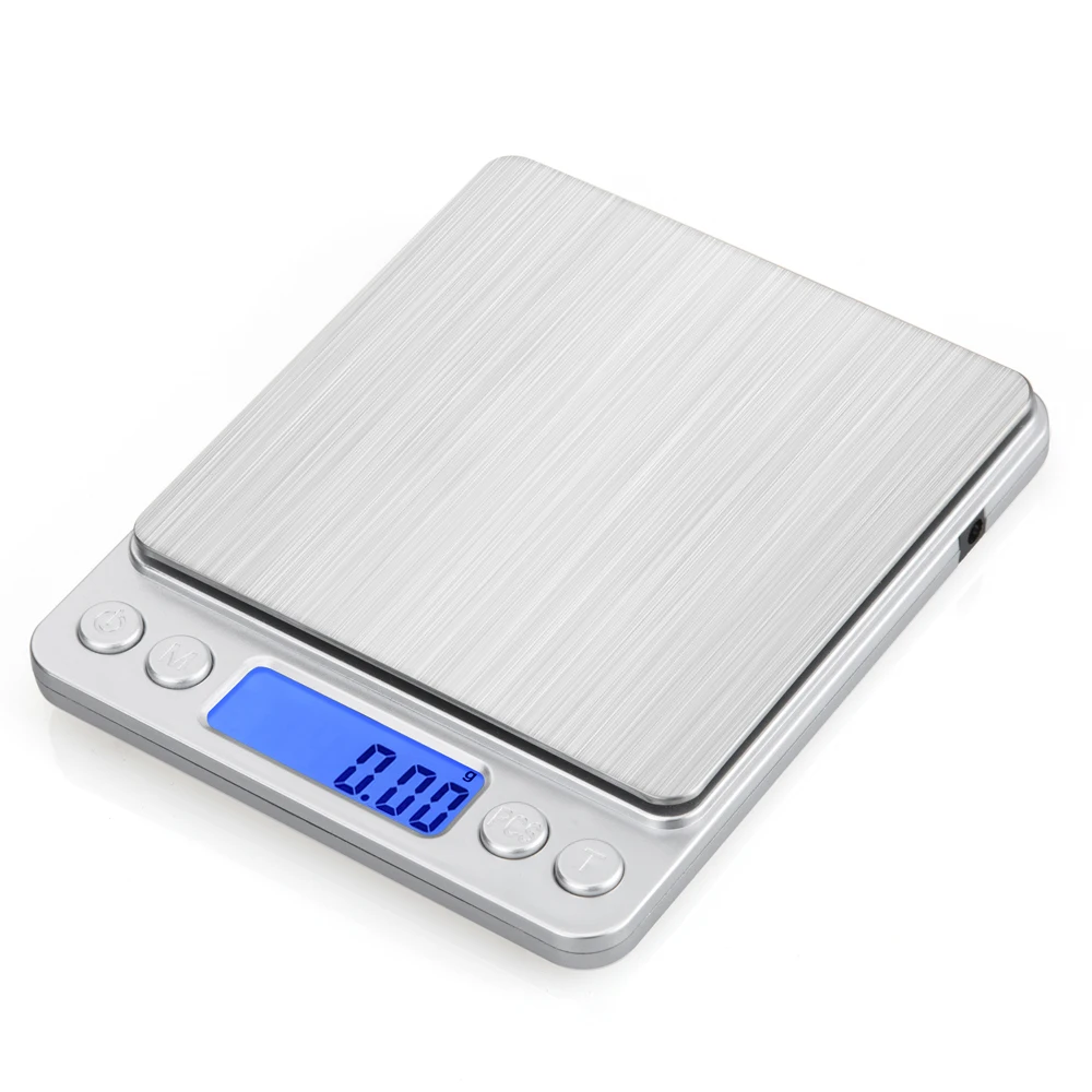 1000g x 0.1g Портативные электронные продукты питания весы 3000 г/0,1 г почтовые кухонные ювелирные изделия весовая балансовая цифровая шкала 500 г 0,01 точные весы - Цвет: 1000g x 0.1g